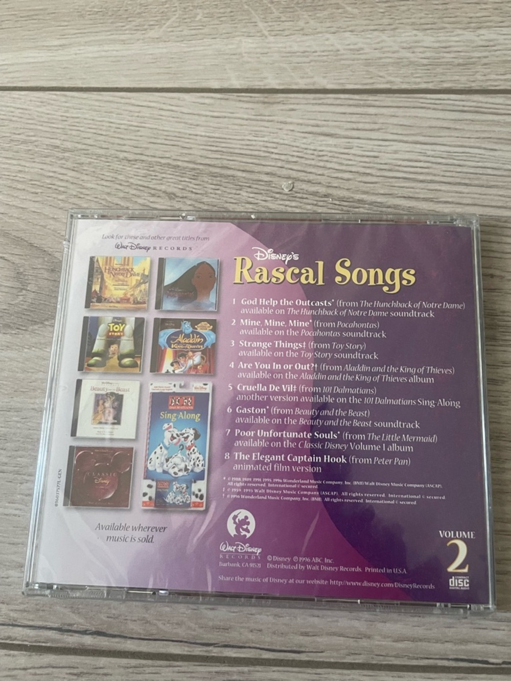 Disney Rascal Songs CD Sealed - Picture 2 of 5